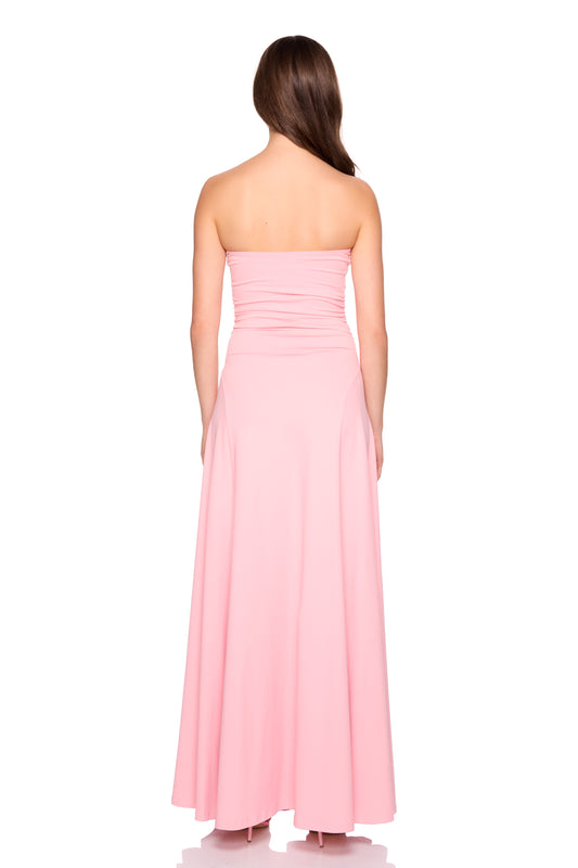 gathered waist tube dress 42"