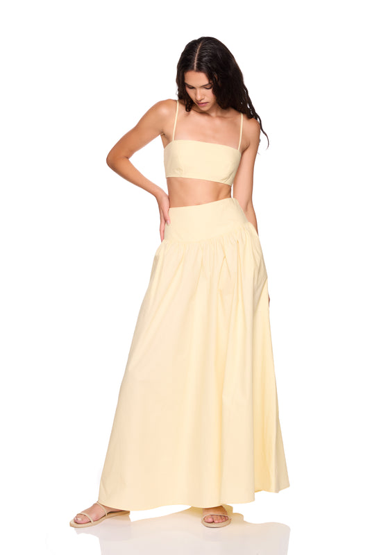 poplin drop waist skirt 42"