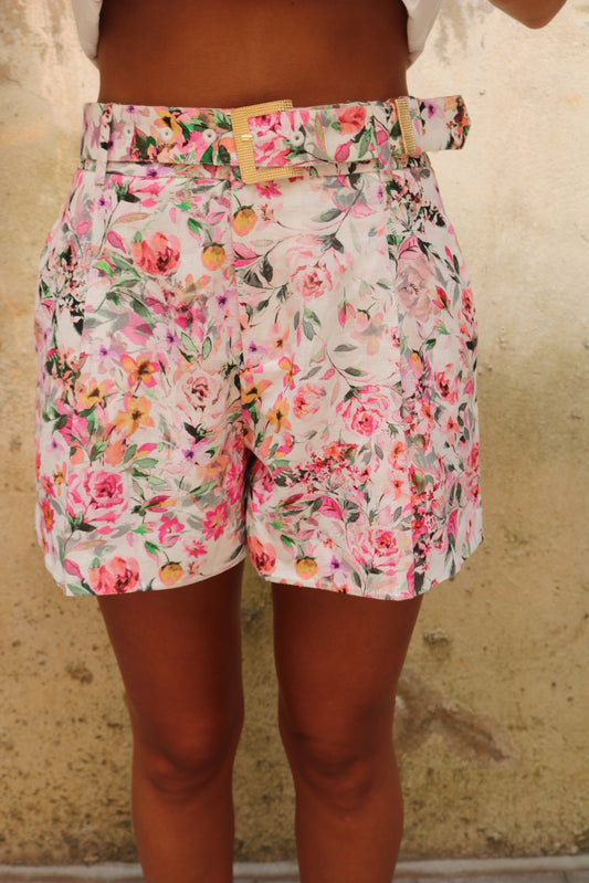 Glenn Floral Linen Shorts