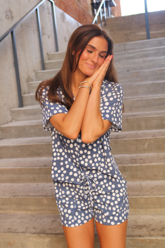 Aria Collar Short PJ Set