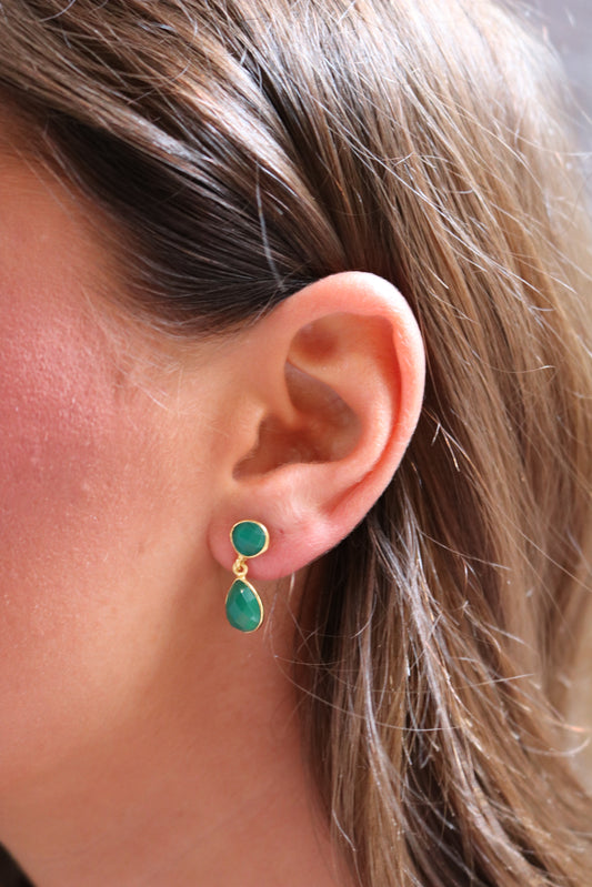 Mini Drop Gemstone Earrings