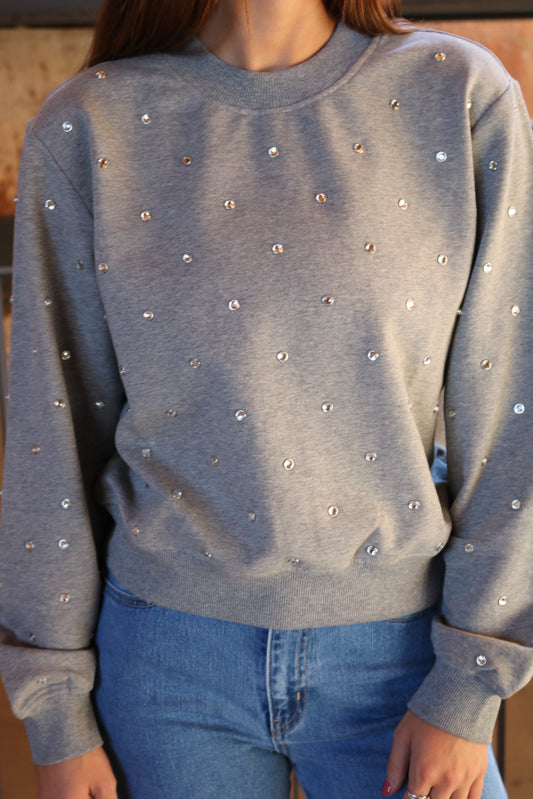 Julia Crystal Stud Sweatshirt