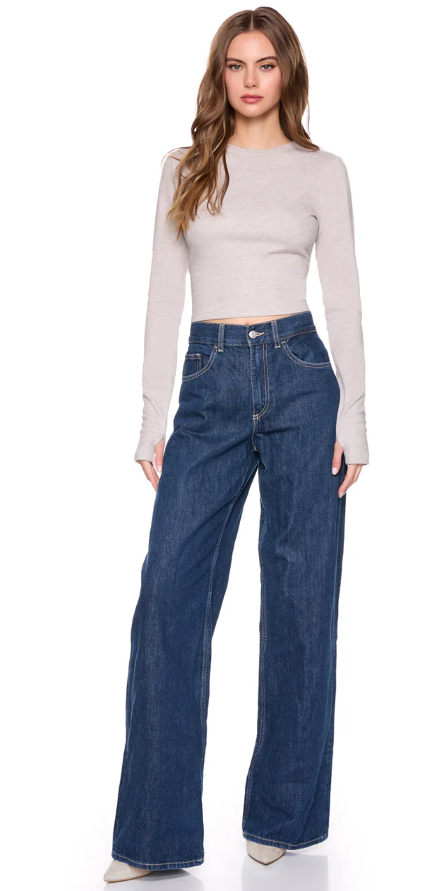 Fleece Crew Long Sleeve Top