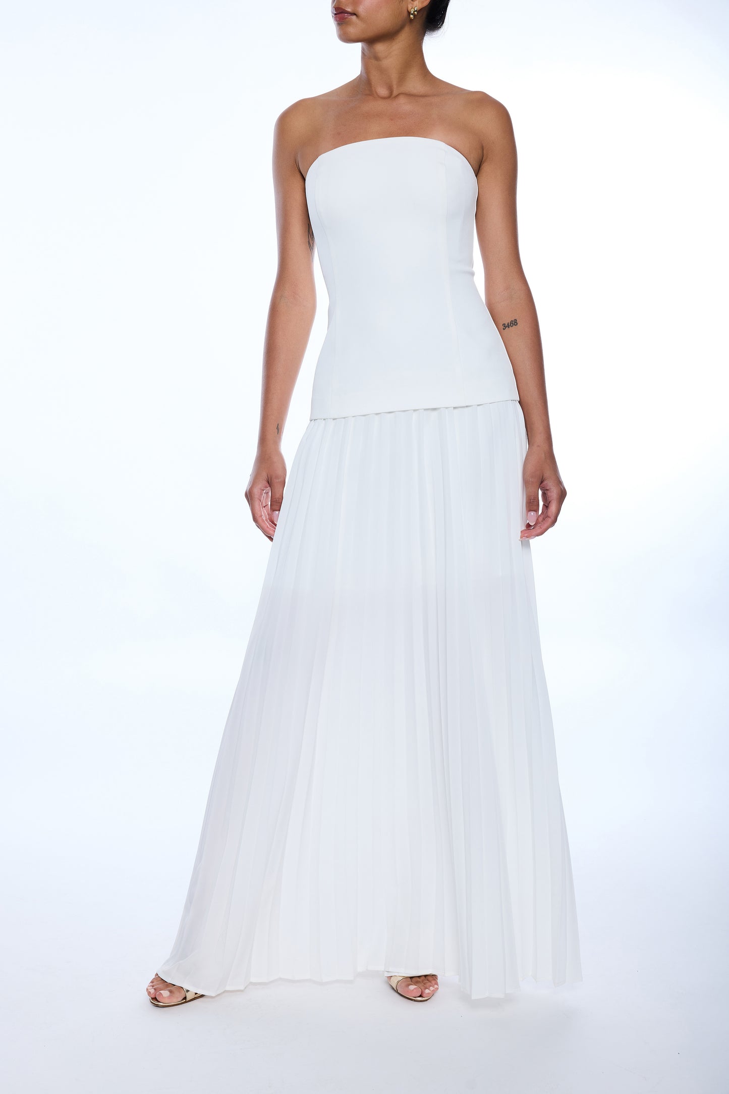 CODY CREPE PLEAT DRESS
