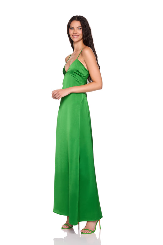satin slip dress 42"