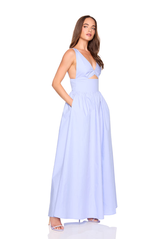 poplin cross back dress 42"