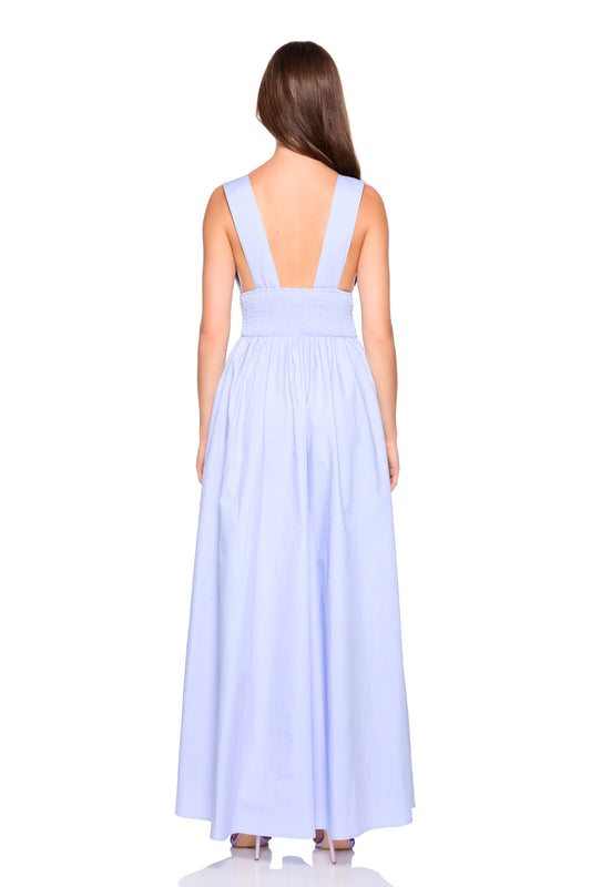 poplin cross back dress 42"