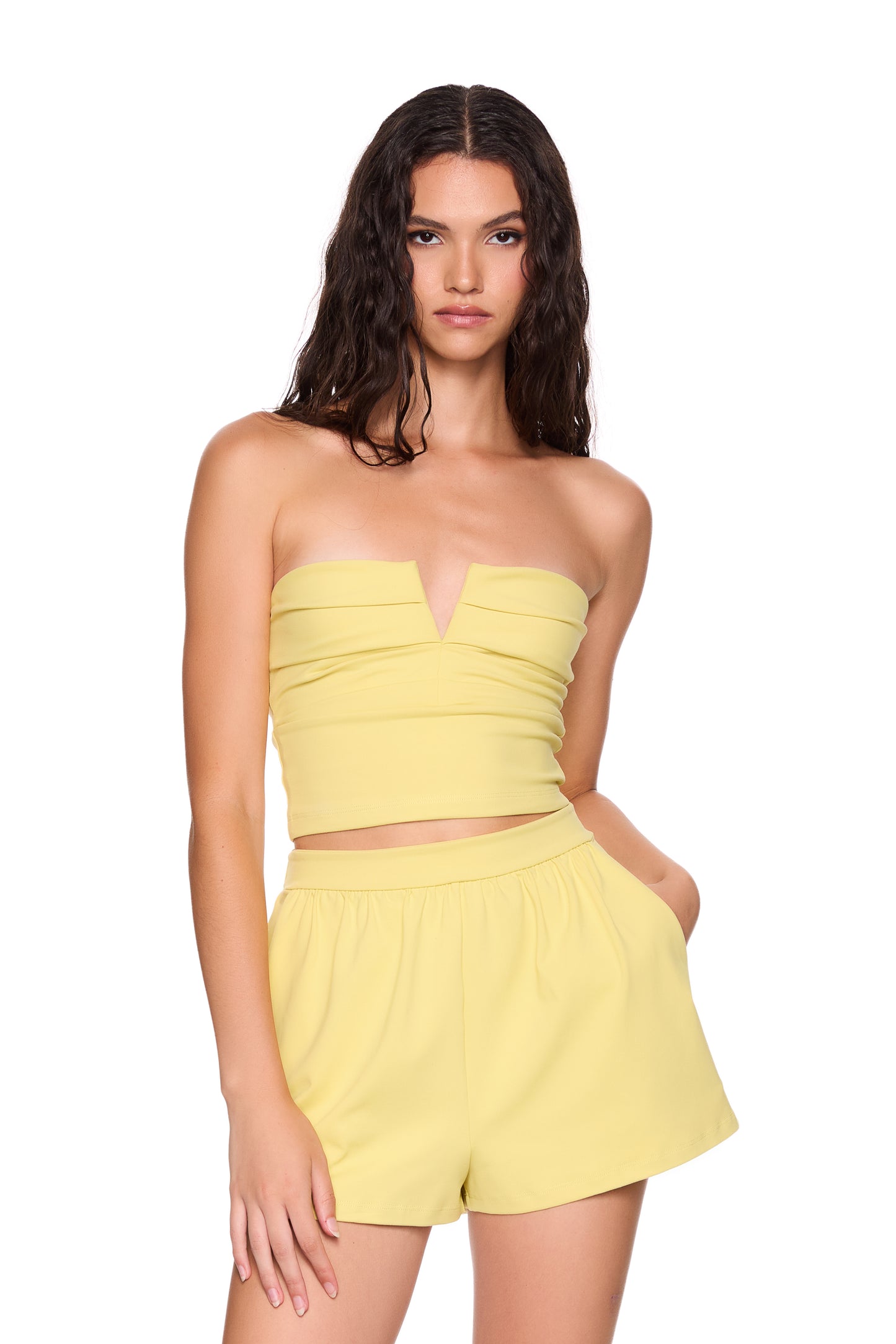 narrow waistband short 1 1/2 " inseam