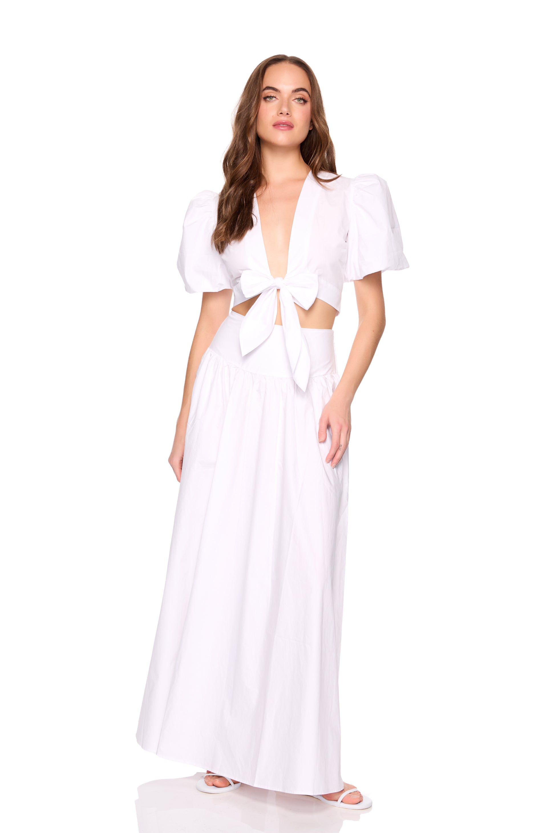 poplin drop waist skirt 42"