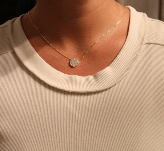 Single Round Disc Pave
