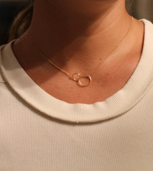 Double Ring Necklace
