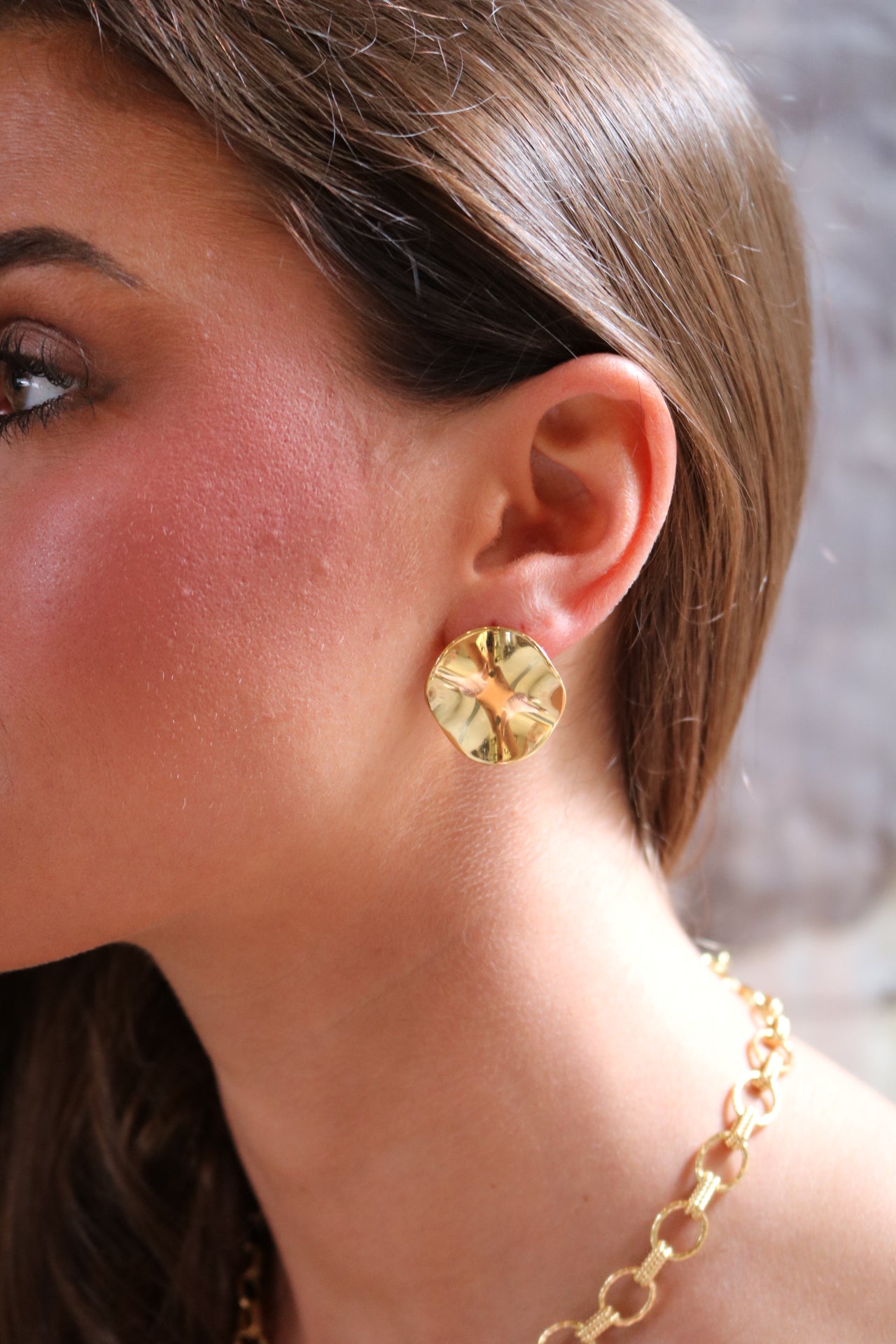 Mirror Circle Studs