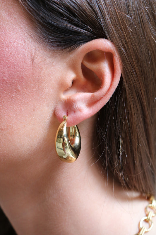 Small Chunky Gold Hoops