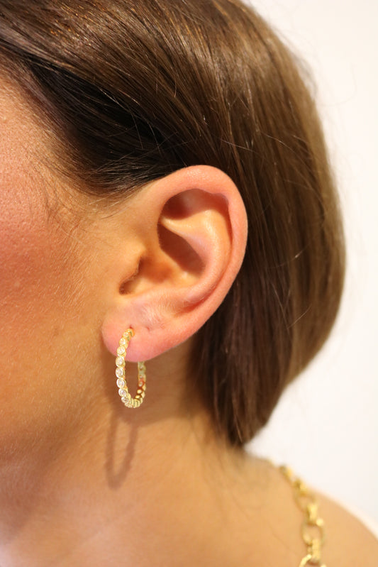 Eternity Pave Hoops