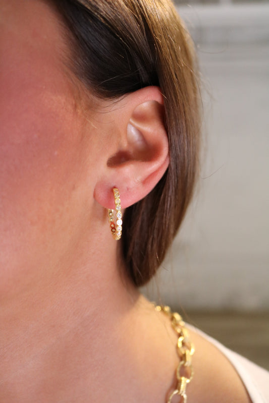 Eternity Pave Hoops