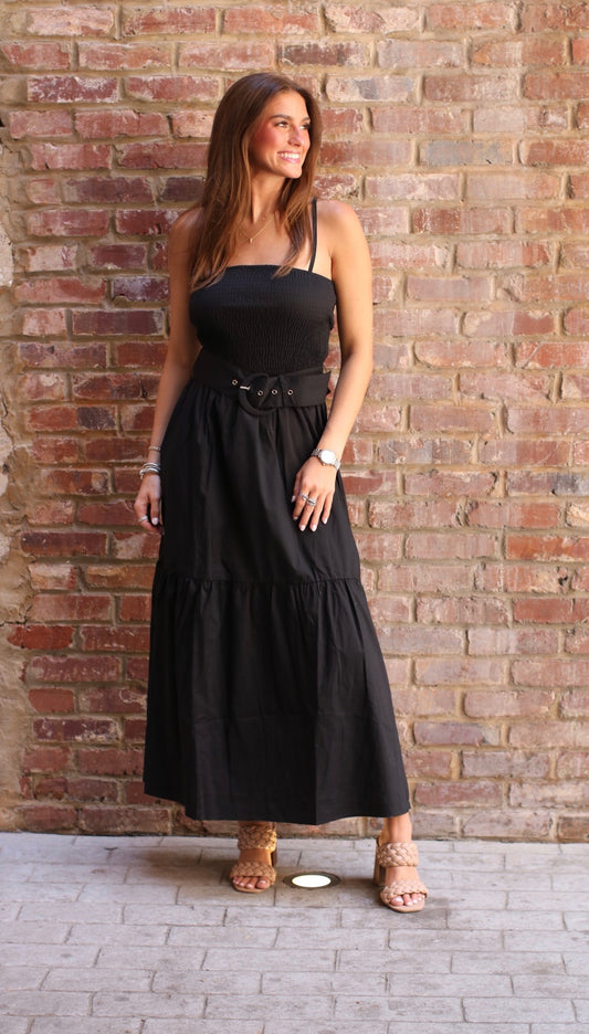 Stella Tiered Belted Dress