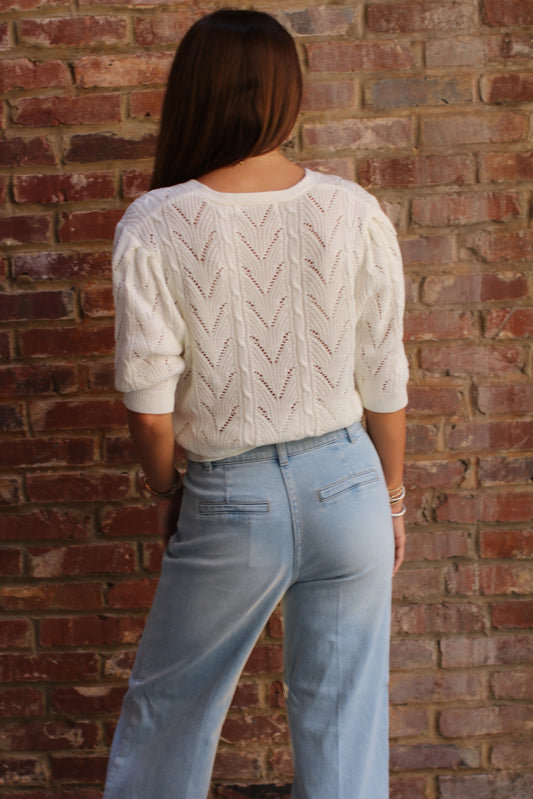 Palmer Pointelle Cardigan