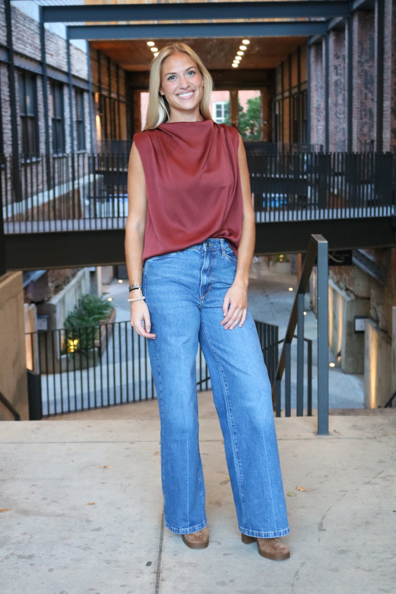 Beckette Micro Plisse Top