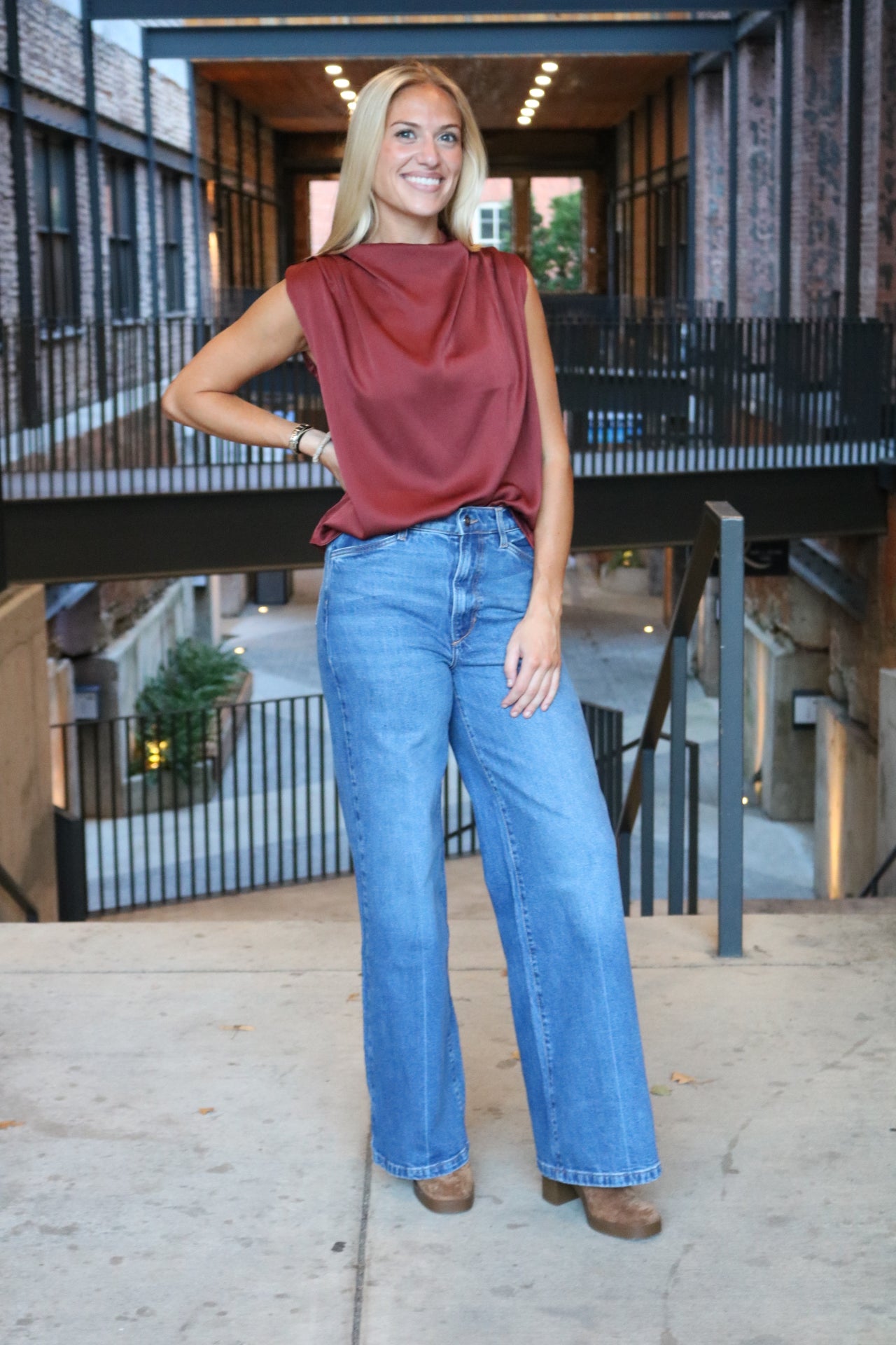 Beckette Micro Plisse Top