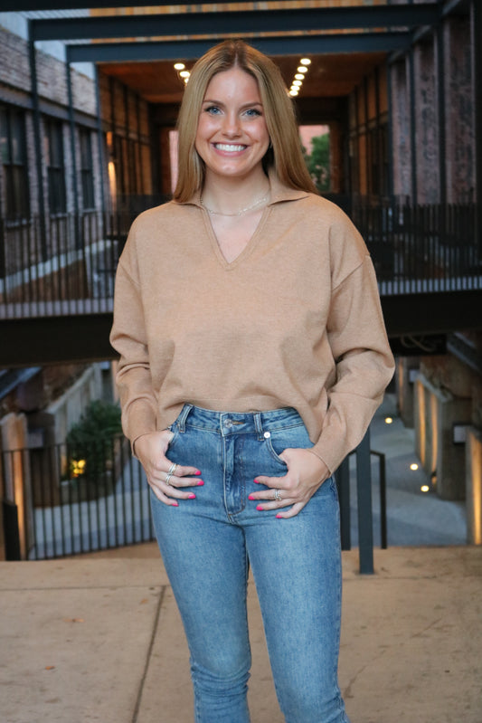 Sloane Knit Collared Pullover