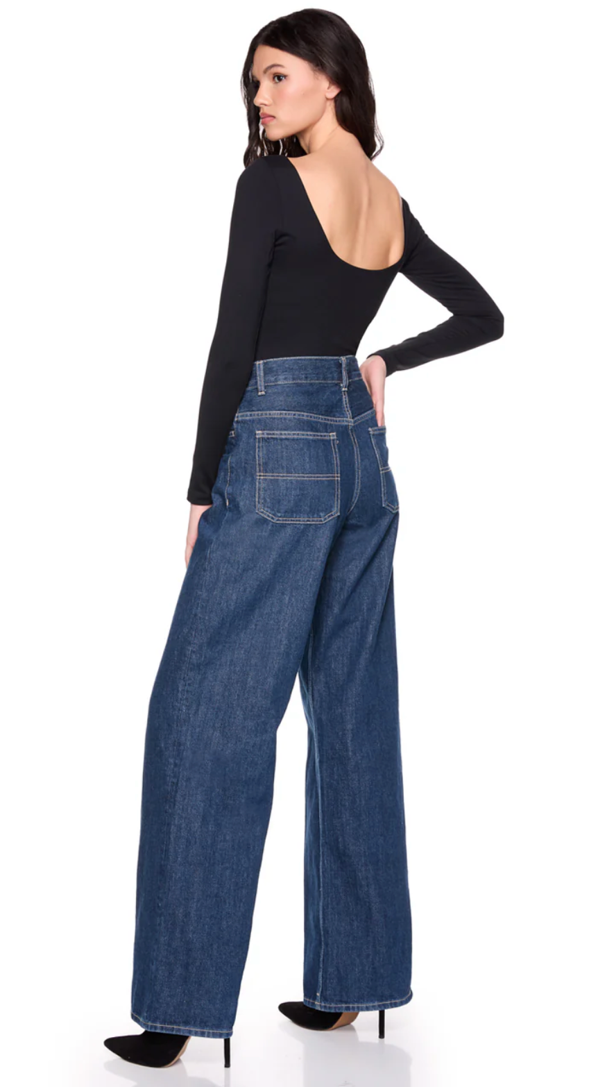 Scoop Back Long Sleeve Top