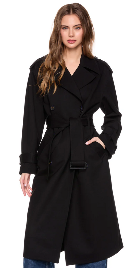 Double Knit Trench Coat