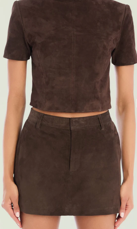 Torrance Suede Mini Skirt