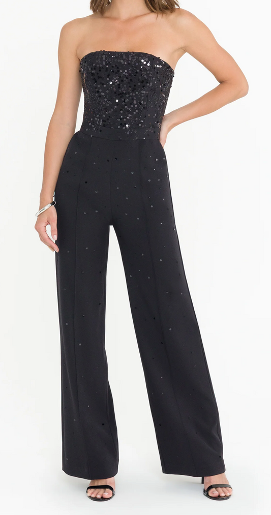 Casey Embroidered Crepe Jumpsuit