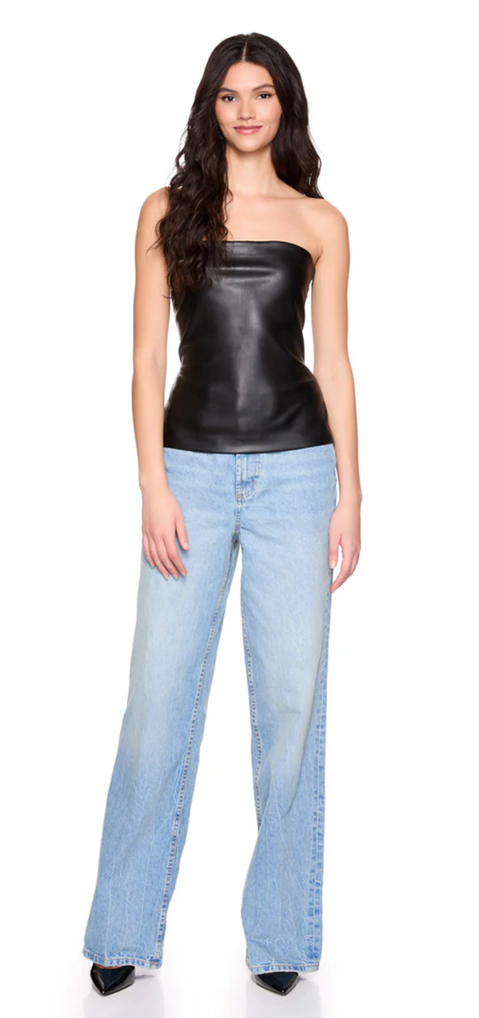Vegan Leather Tube Top