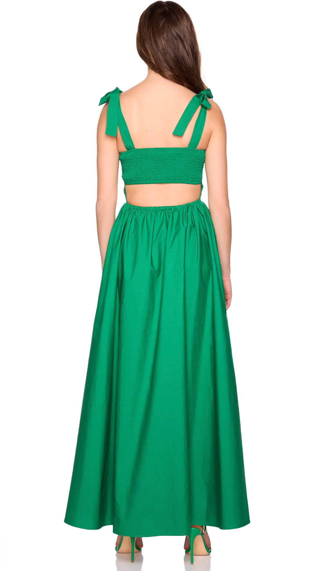 Poplin Tie Strap Maxi Dress