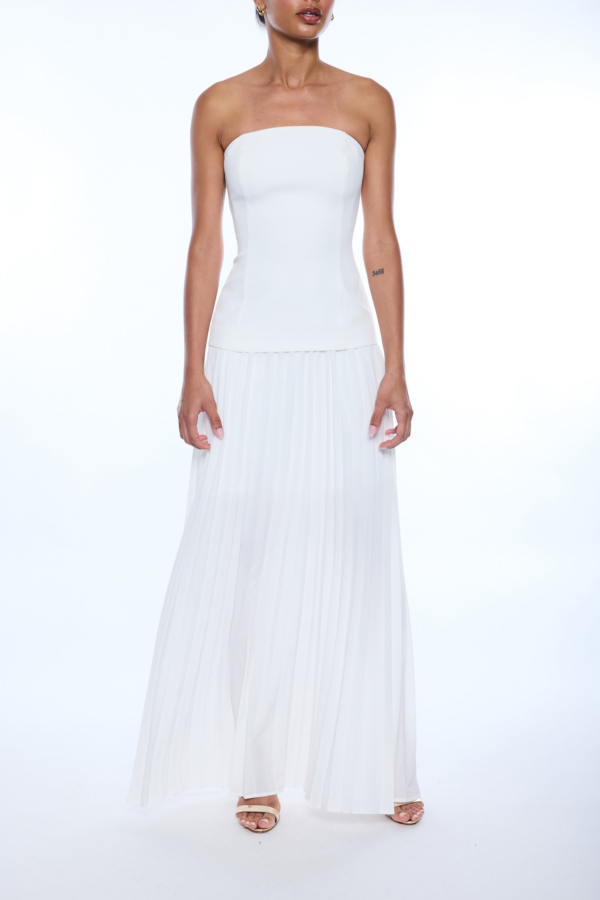 CODY CREPE PLEAT DRESS