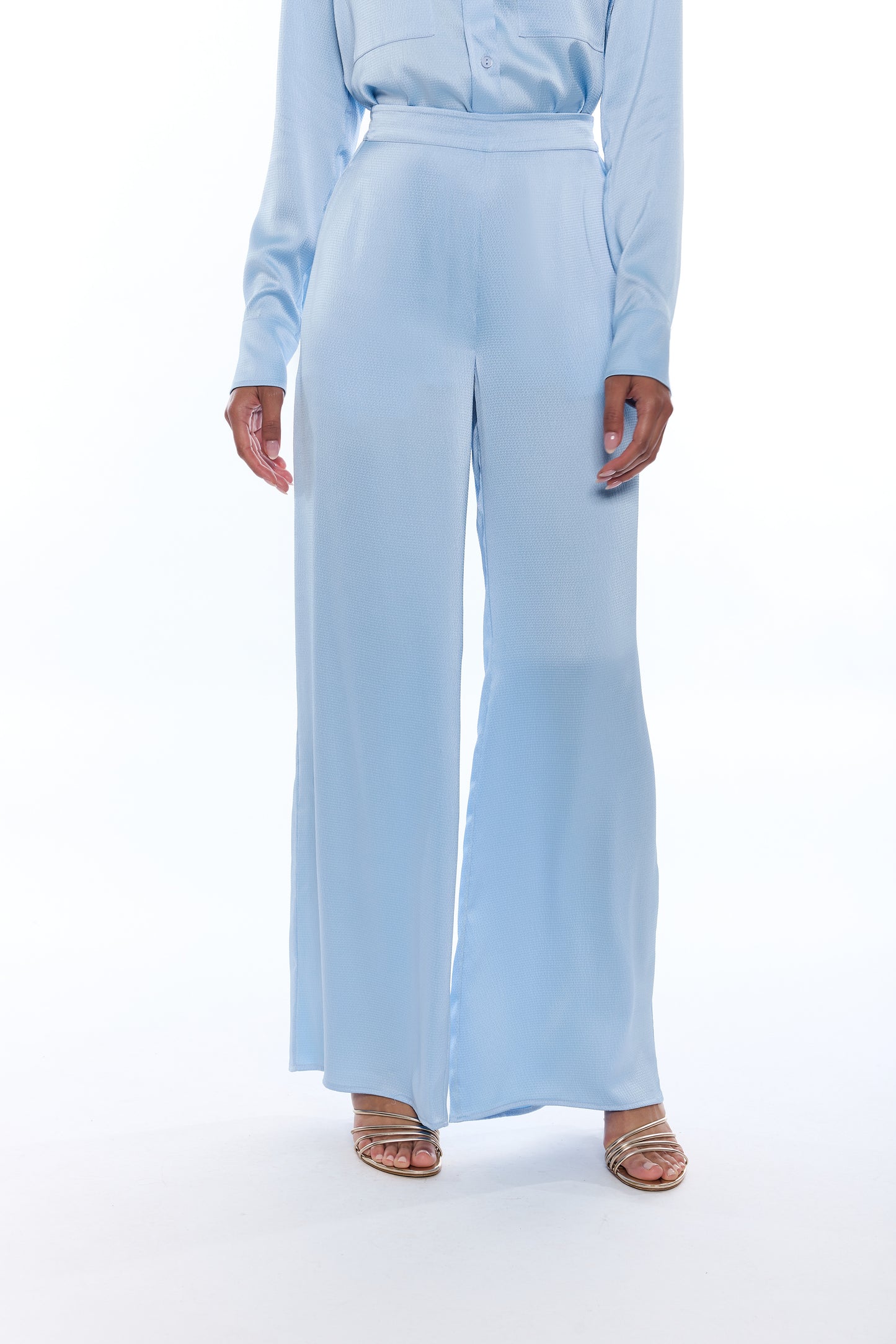 KELELA HAMMERED SATIN PANTS