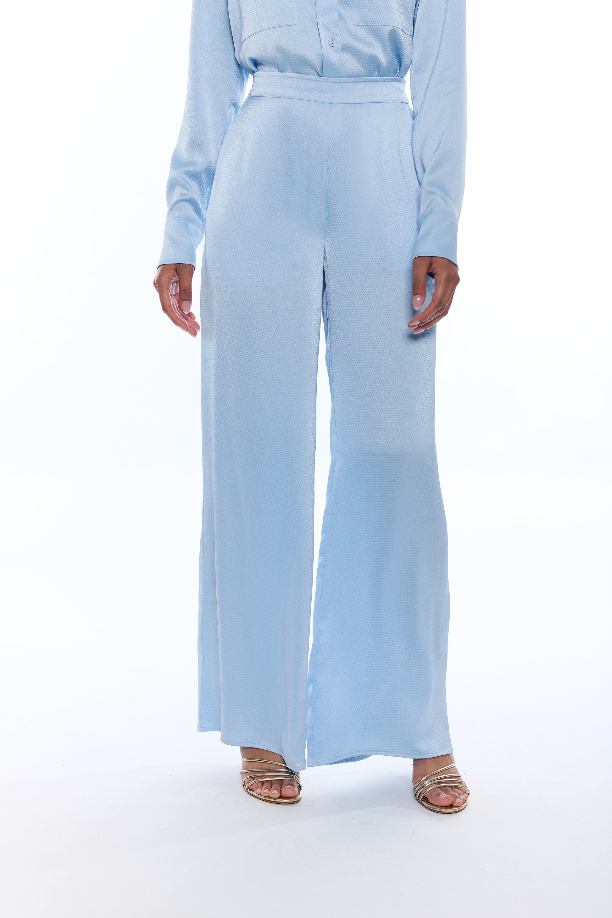 KELELA HAMMERED SATIN PANTS