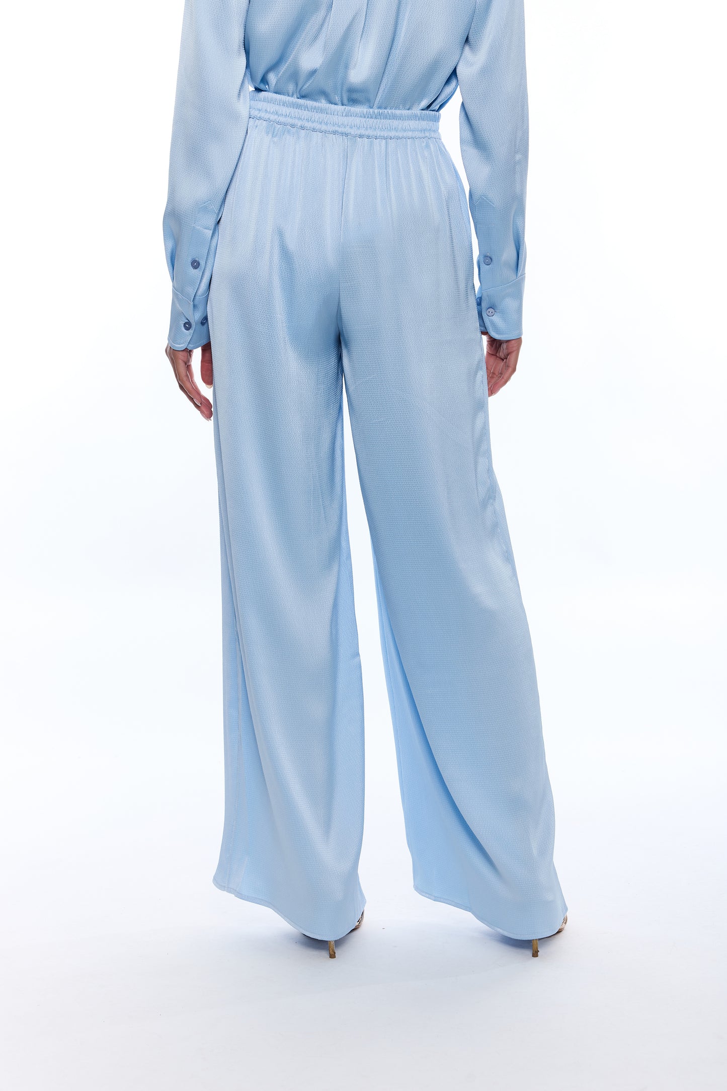 KELELA HAMMERED SATIN PANTS